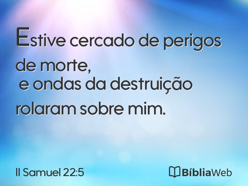 II Samuel 22:5 em imagem para compartilhar