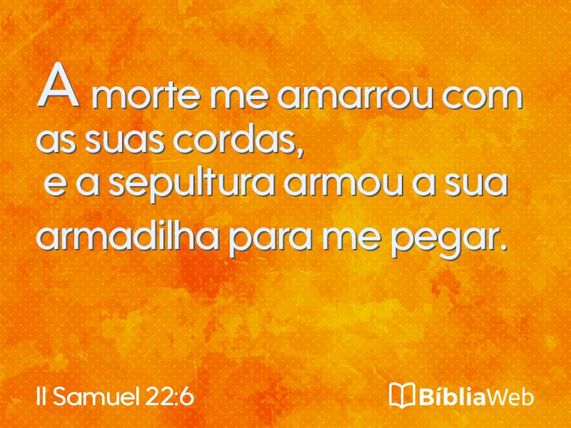 II Samuel 22:6 em imagem para compartilhar