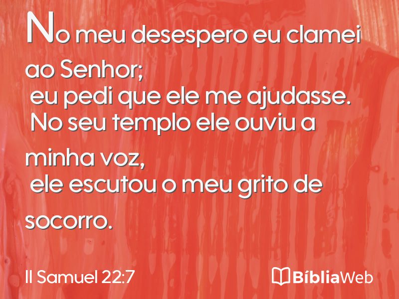 II Samuel 22:7 em imagem para compartilhar