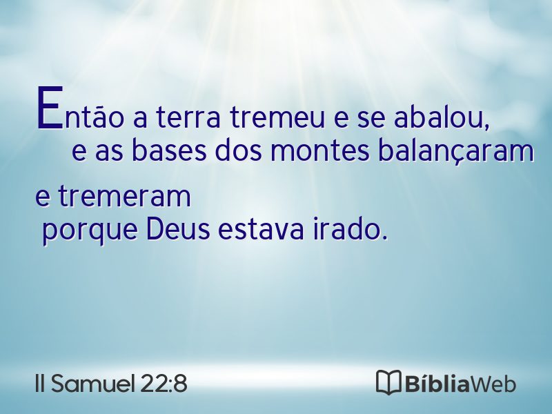 II Samuel 22:8 em imagem para compartilhar