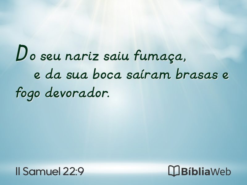 II Samuel 22:9 em imagem para compartilhar