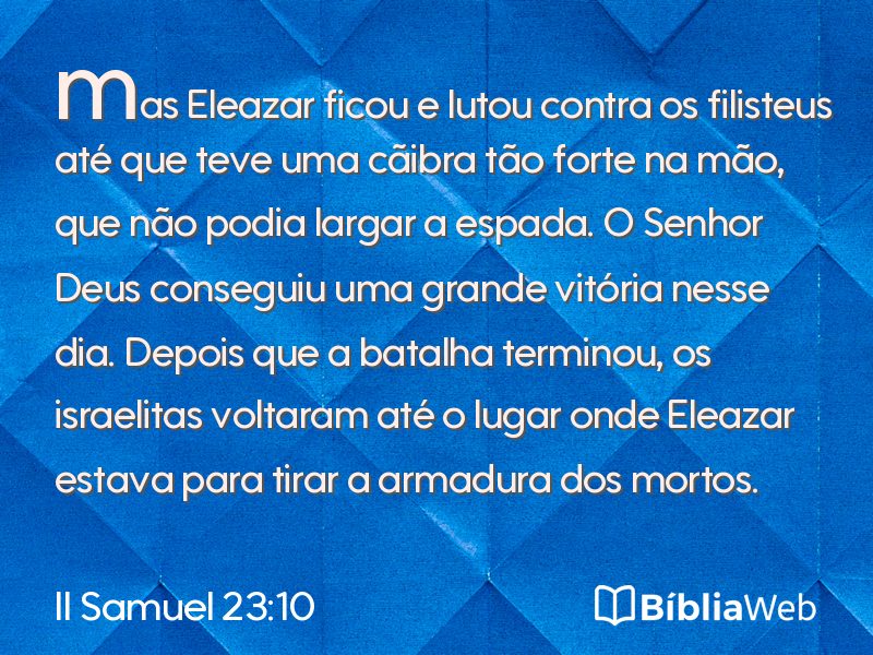 II Samuel 23:10 em imagem para compartilhar