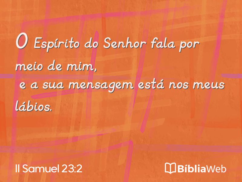 II Samuel 23:2 em imagem para compartilhar