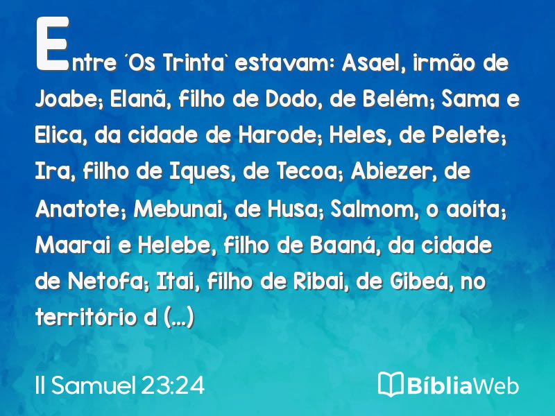 II Samuel 23:24 em imagem para compartilhar