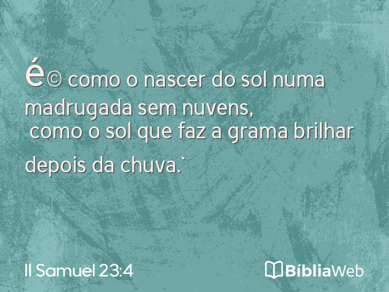 II Samuel 23:4 em imagem para compartilhar