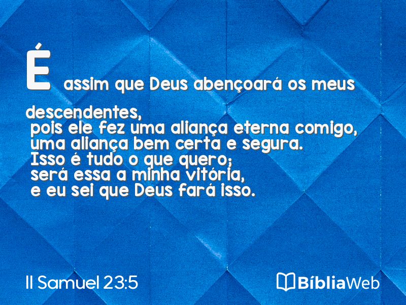 II Samuel 23:5 em imagem para compartilhar