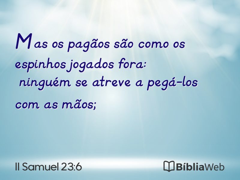 II Samuel 23:6 em imagem para compartilhar