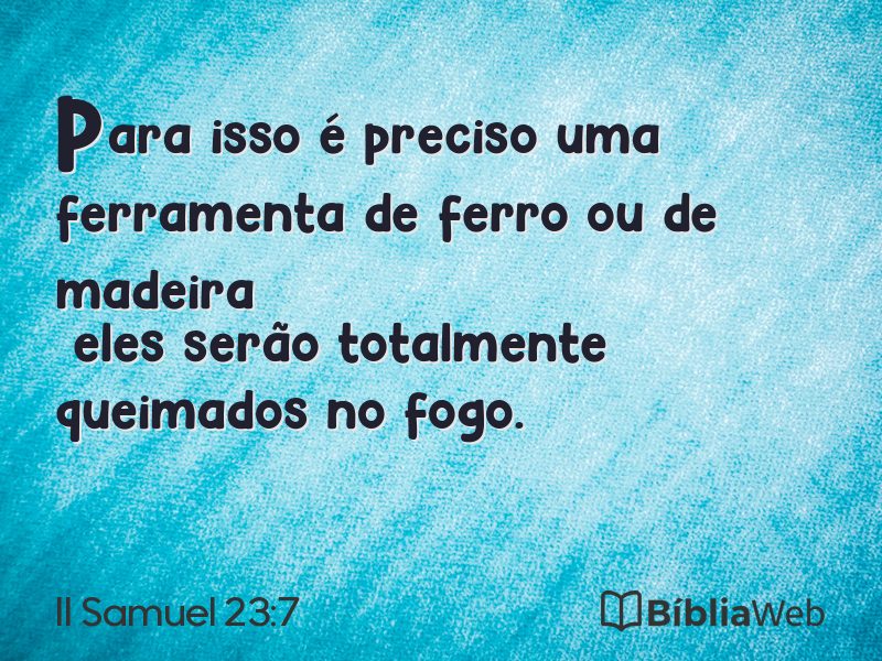 II Samuel 23:7 em imagem para compartilhar