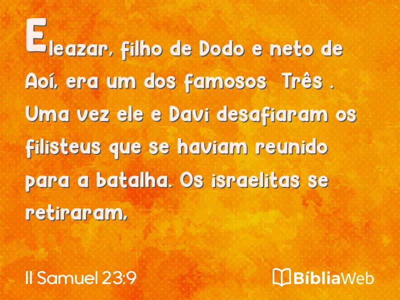 II Samuel 23:9 em imagem para compartilhar