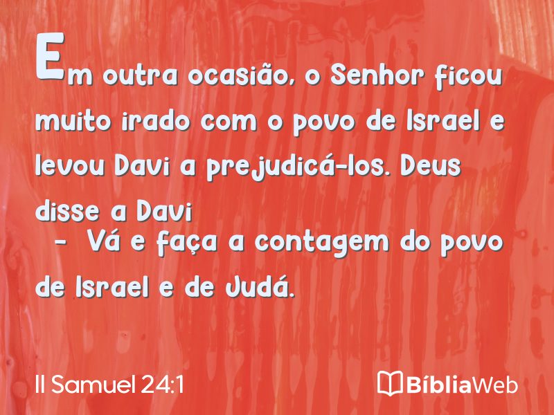 II Samuel 24:1 em imagem para compartilhar