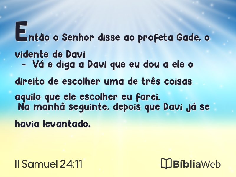 II Samuel 24:11 em imagem para compartilhar