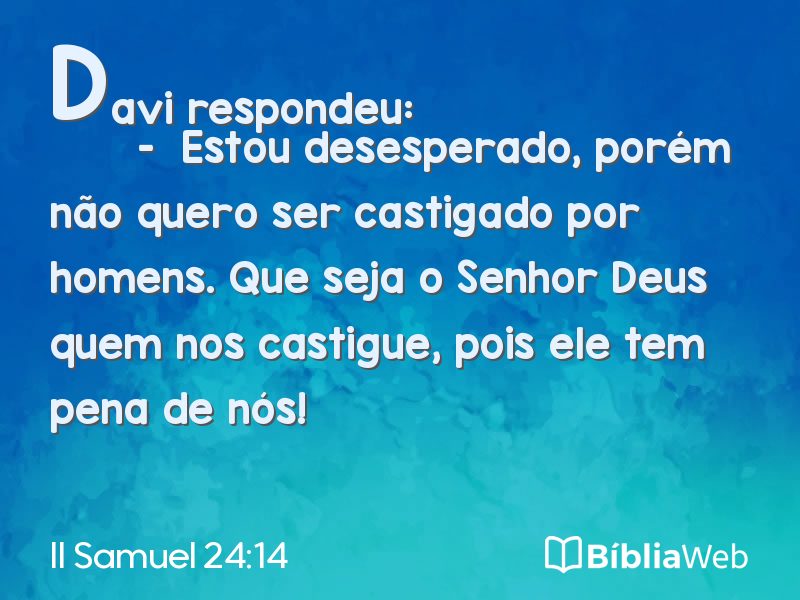 II Samuel 24:14 em imagem para compartilhar