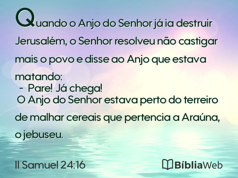 II Samuel 24:16 em imagem para compartilhar