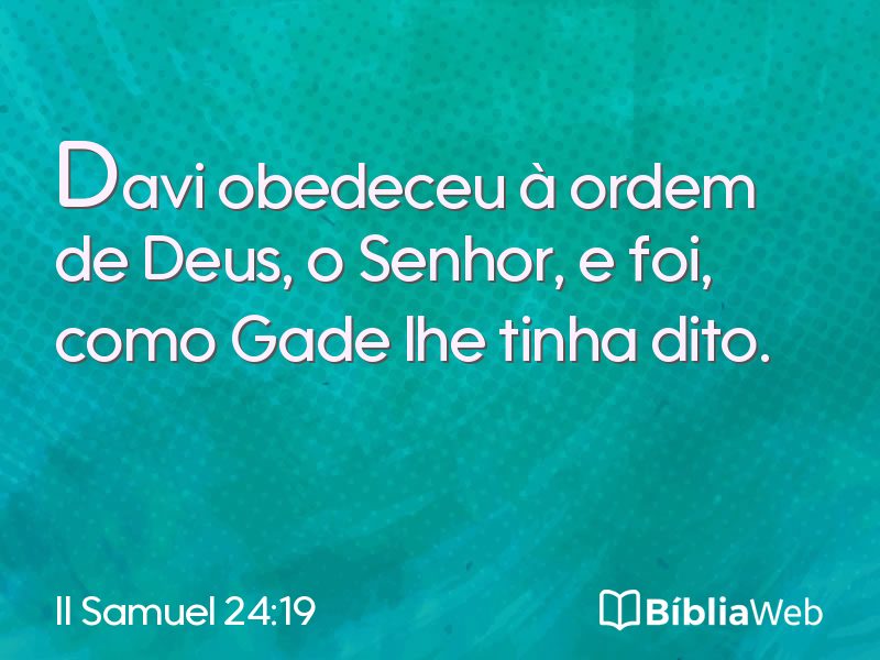 II Samuel 24:19 em imagem para compartilhar