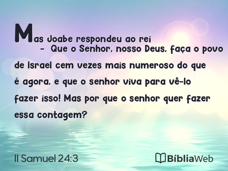 II Samuel 24:3 em imagem para compartilhar