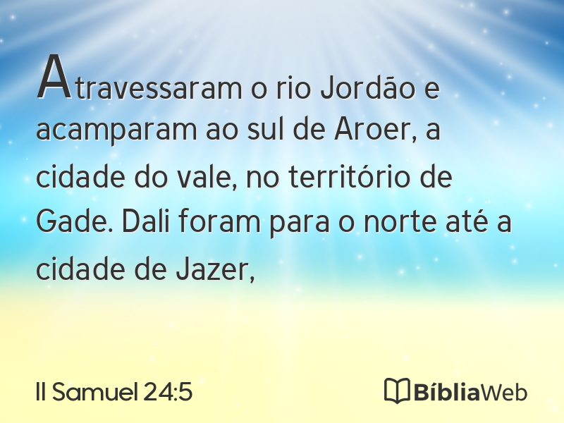 II Samuel 24:5 em imagem para compartilhar
