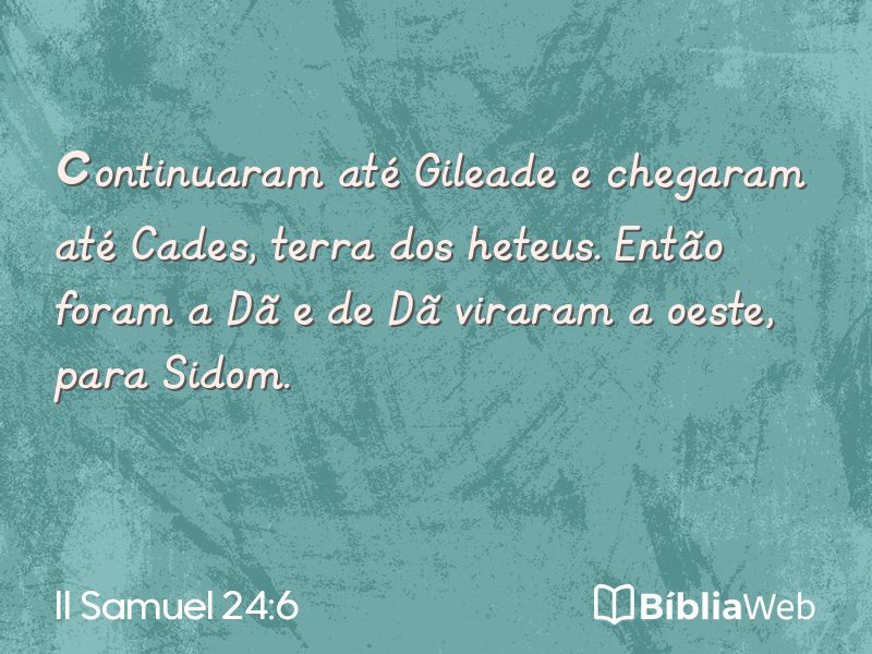 II Samuel 24:6 em imagem para compartilhar