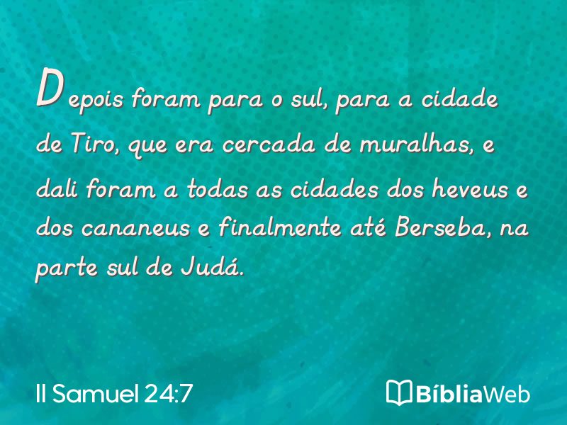 II Samuel 24:7 em imagem para compartilhar