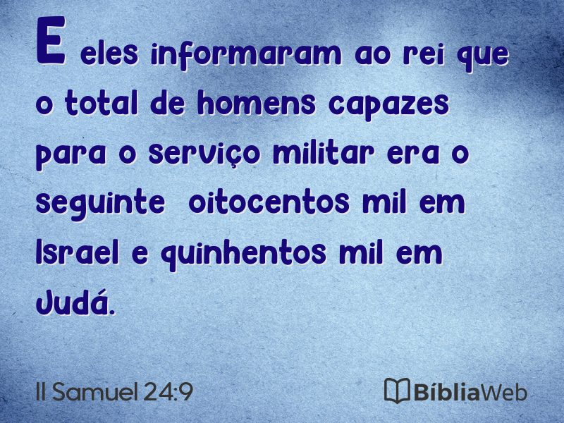 II Samuel 24:9 em imagem para compartilhar