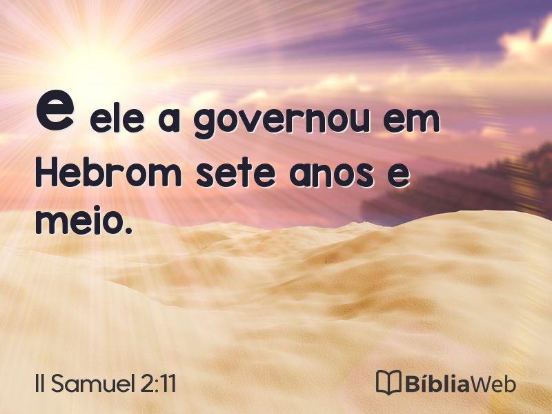 II Samuel 2:11 em imagem para compartilhar