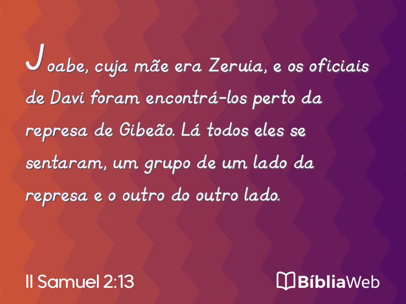 II Samuel 2:13 em imagem para compartilhar