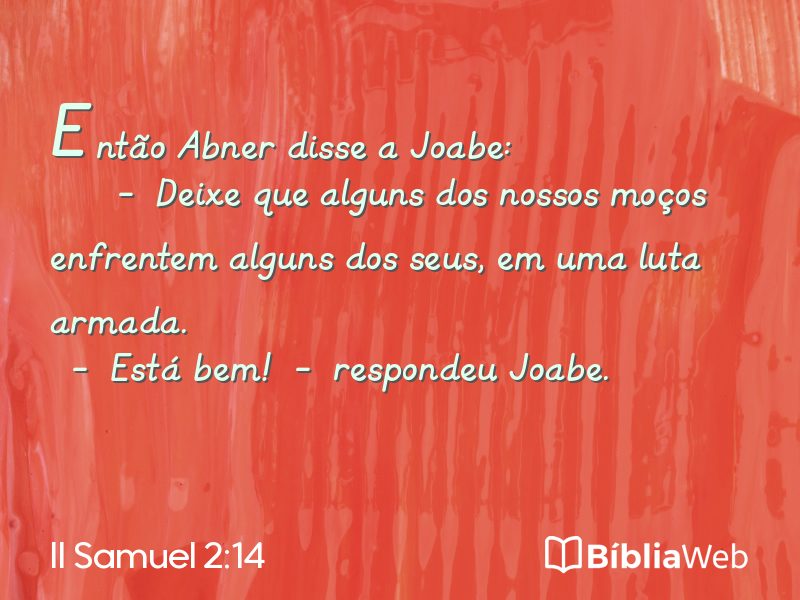 II Samuel 2:14 em imagem para compartilhar