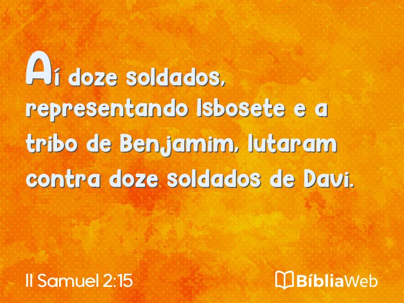 II Samuel 2:15 em imagem para compartilhar