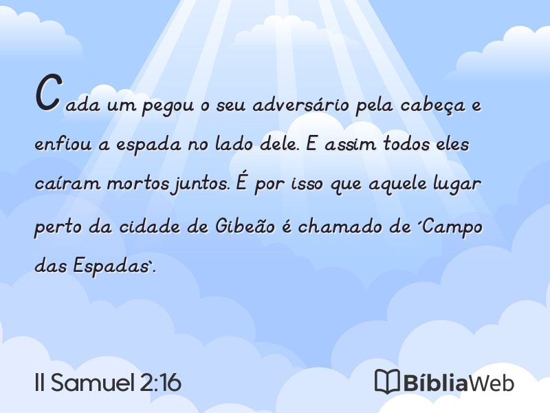 II Samuel 2:16 em imagem para compartilhar