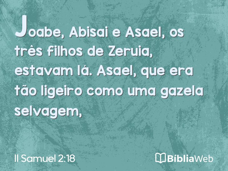 II Samuel 2:18 em imagem para compartilhar