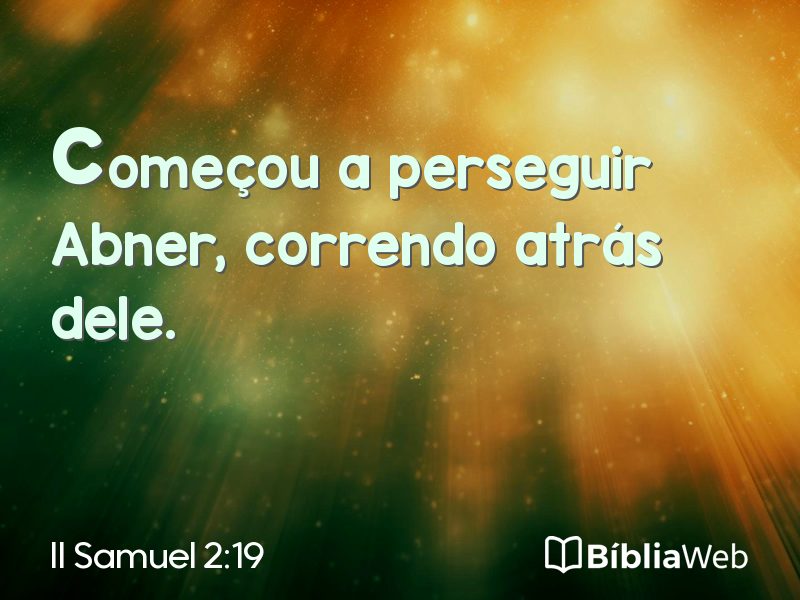 II Samuel 2:19 em imagem para compartilhar