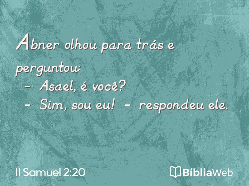 II Samuel 2:20 em imagem para compartilhar