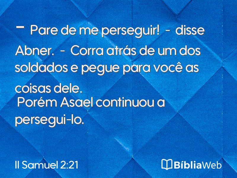 II Samuel 2:21 em imagem para compartilhar