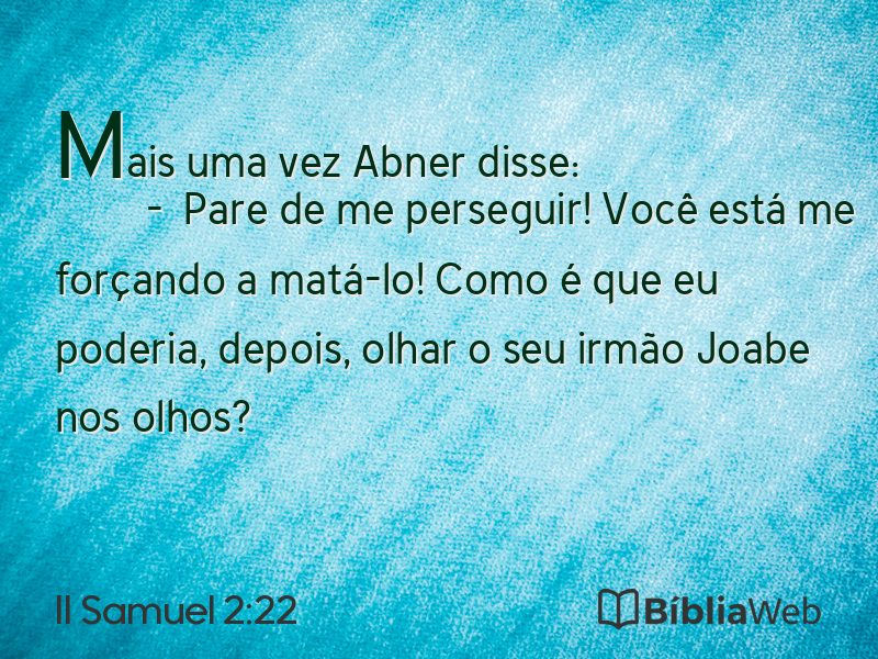 II Samuel 2:22 em imagem para compartilhar