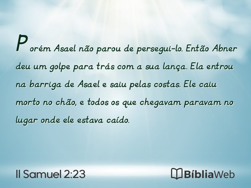 II Samuel 2:23 em imagem para compartilhar