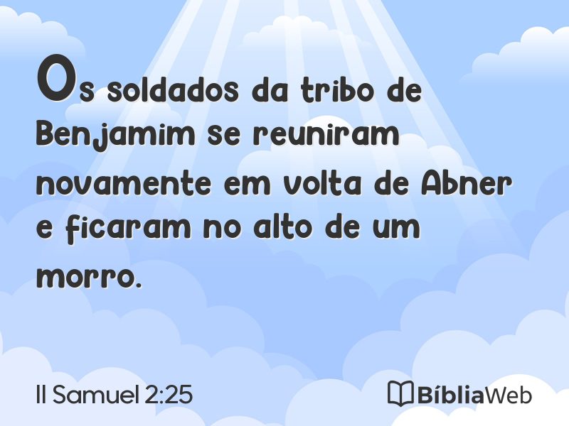 II Samuel 2:25 em imagem para compartilhar