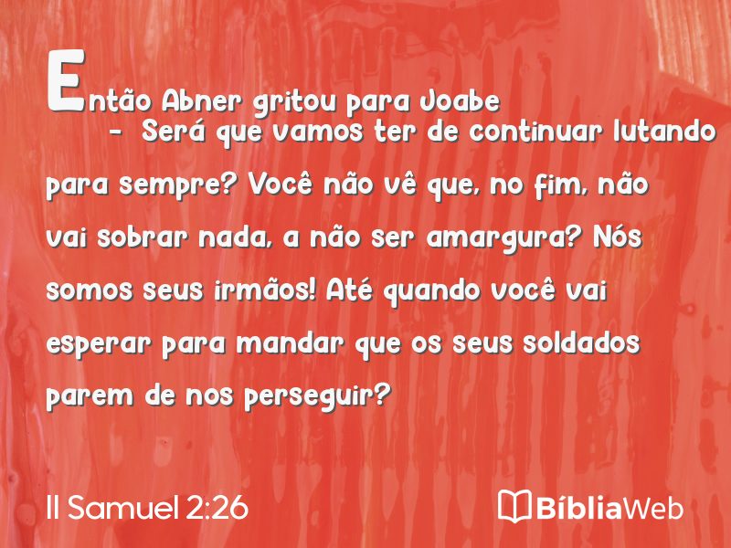 II Samuel 2:26 em imagem para compartilhar