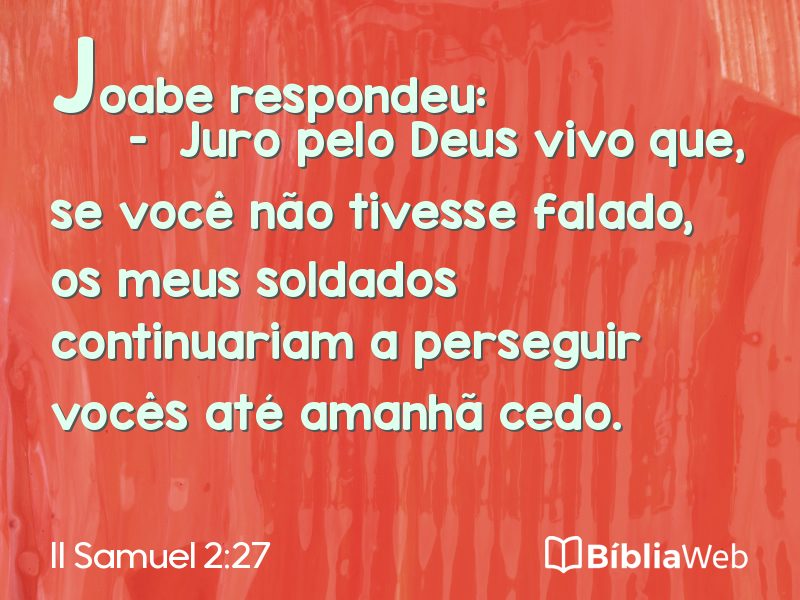 II Samuel 2:27 em imagem para compartilhar