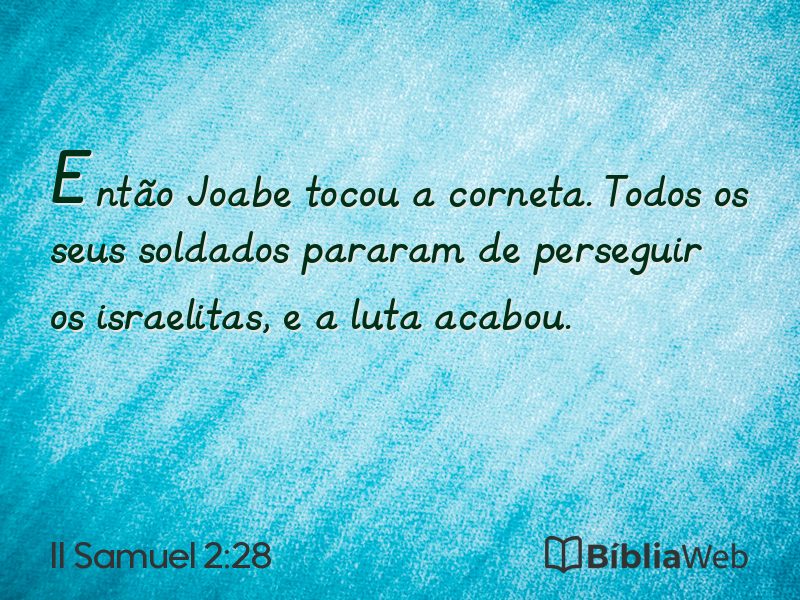 II Samuel 2:28 em imagem para compartilhar
