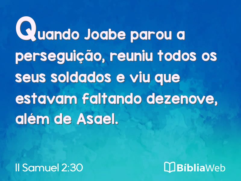 II Samuel 2:30 em imagem para compartilhar