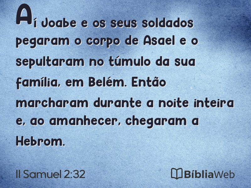 II Samuel 2:32 em imagem para compartilhar