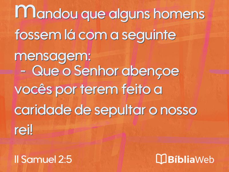 II Samuel 2:5 em imagem para compartilhar