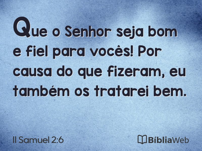 II Samuel 2:6 em imagem para compartilhar