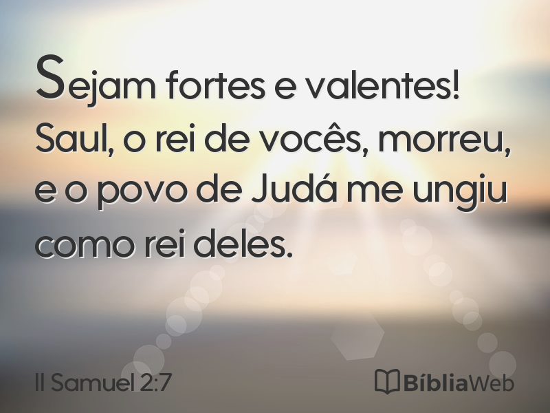 II Samuel 2:7 em imagem para compartilhar