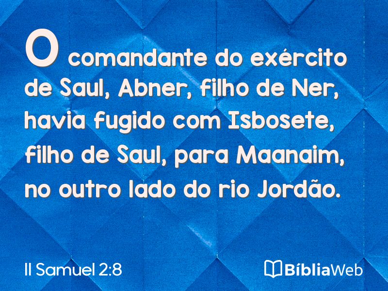 II Samuel 2:8 em imagem para compartilhar