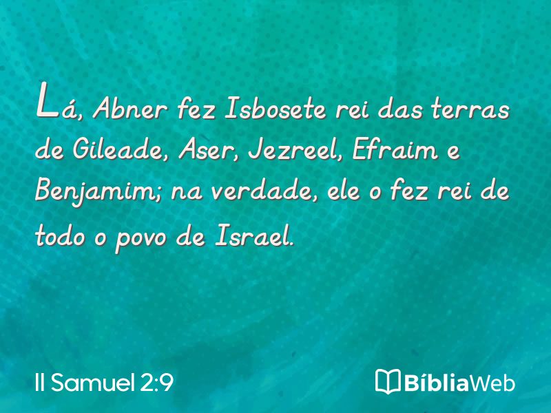 II Samuel 2:9 em imagem para compartilhar
