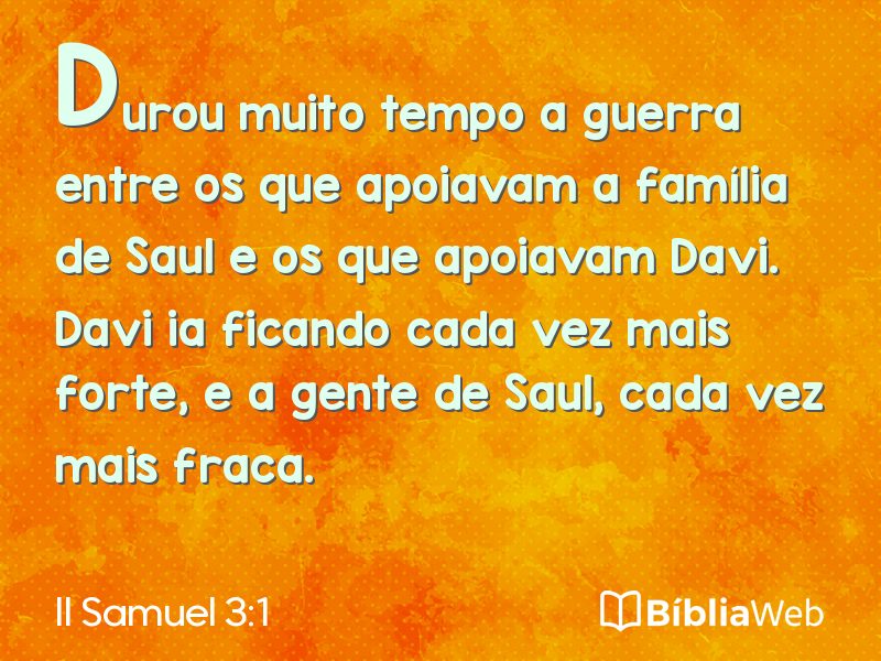 II Samuel 3:1 em imagem para compartilhar