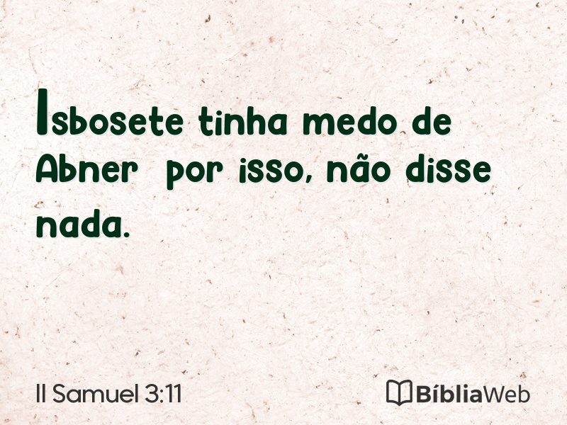 II Samuel 3:11 em imagem para compartilhar