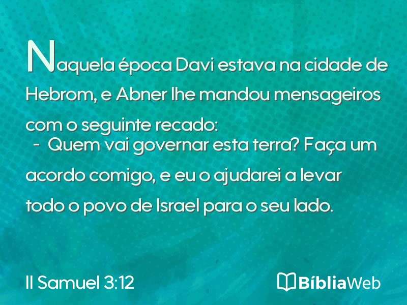 II Samuel 3:12 em imagem para compartilhar