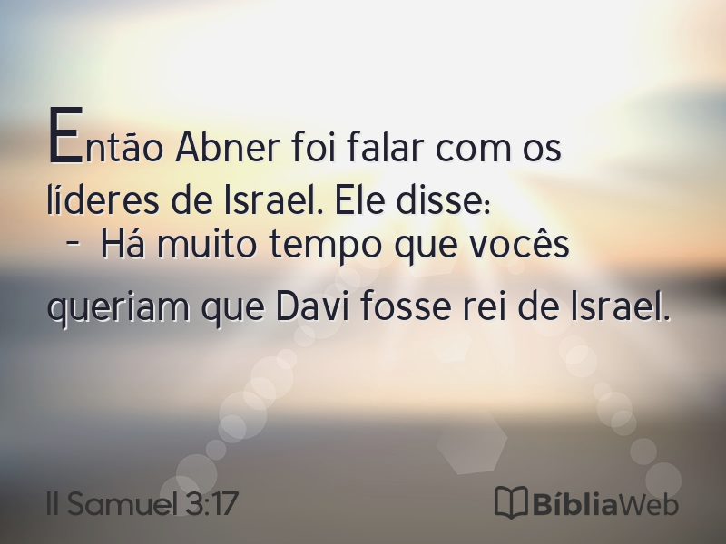 II Samuel 3:17 em imagem para compartilhar