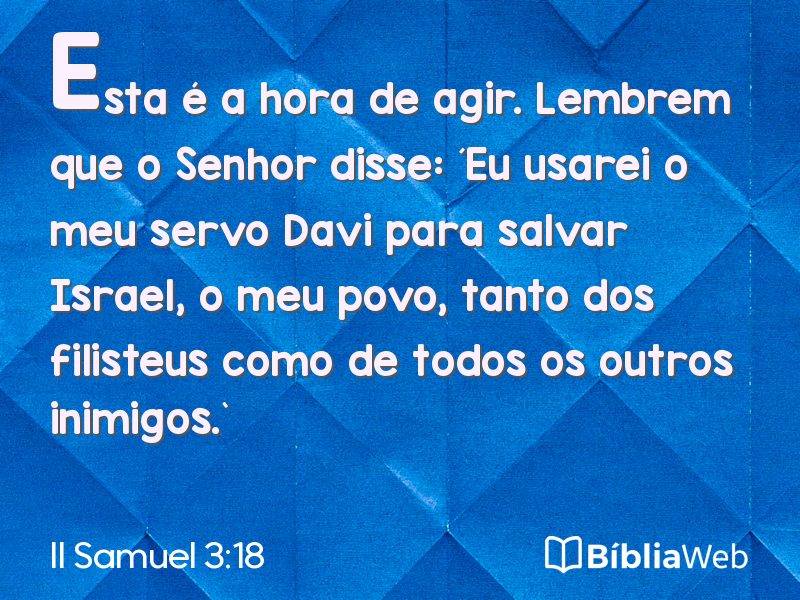 II Samuel 3:18 em imagem para compartilhar